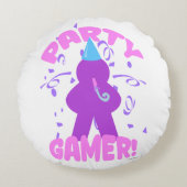 パーティーゲーマーおもしろいメープルボードゲームナイトジョイ ラウンドクッション (正面)