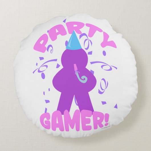 パーティーゲーマーおもしろいメープルボードゲームナイトジョイ ラウンドクッション (裏面)