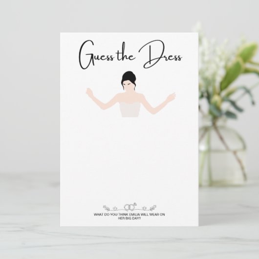 パーティーゲームはドレスカードをスケッチする 招待状 (スタンド正面)