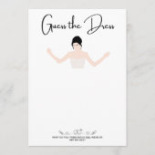 パーティーゲームはドレスカードをスケッチする 招待状 (正面)