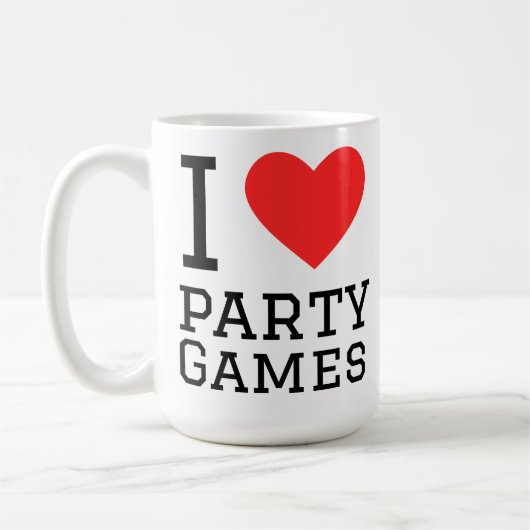 パーティーゲーム大好き コーヒーマグカップ (左)