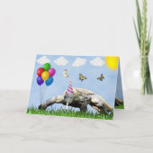 パーティーコモドドラゴンハッピーバースデーカード カード (正面)