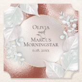 パーティーコースター |テラコッタラストきらめく ペーパーコースター (正面)