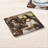 パーティーコースター：モナドスダヴィンチ スクエアペーパーコースター (アングル)