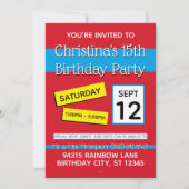 パーティーコーンの猫 招待状 (裏面)