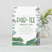 パーティーゴルフテーマ退職パーティーへ 招待状 (スタンド正面)