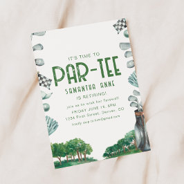パーティーゴルフテーマ退職パーティーへ 招待状