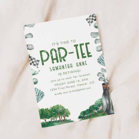 パーティーゴルフテーマ退職パーティーへ 招待状