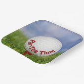 パーティーゴルフボールオンレッドティー ペーパープレート (傾斜あり)