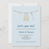 パーティーゴルフ キュートボーイベイビーシャワー 招待状 (正面)