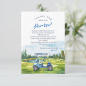 パーティーゴルフ バースデー ブルー サンキューカード (スタンド正面)