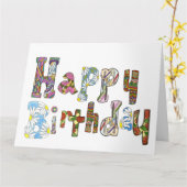 パーティーサイズ誕生日カード カード (黄色い花)