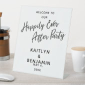 パーティーサインの後の幸せな時間へようこそ 台座サイン (インサイチュ)