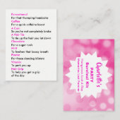 パーティーサバイバルキットDIY優先カード エンクロージャーカード (正面/裏面)