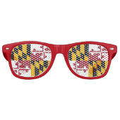 パーティーサングラスとメリーランド州旗 レトロサングラス (正面)