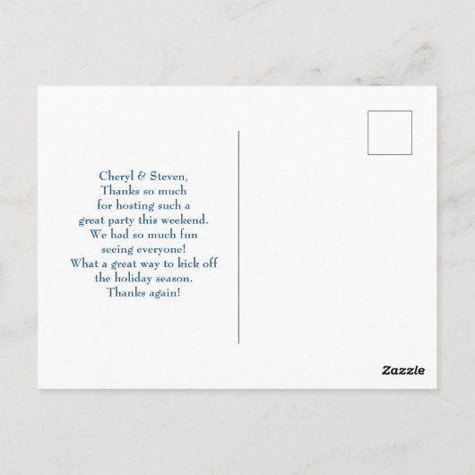 パーティーサンタ・ハットのクリスマスを着て ポストカード (裏面)