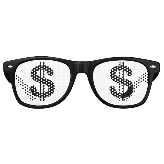 パーティーシェードドルシンボルや象徴 レトロサングラス (正面)