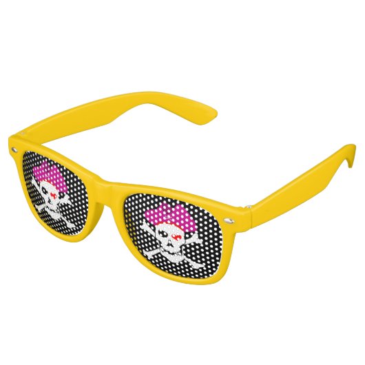 パーティーシェード&パイレーツサングラス/パイレーツ国旗 レトロサングラス (アングル)