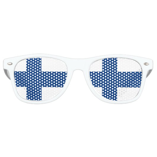 パーティーシェード&フィンランド国旗 レトロサングラス (正面)