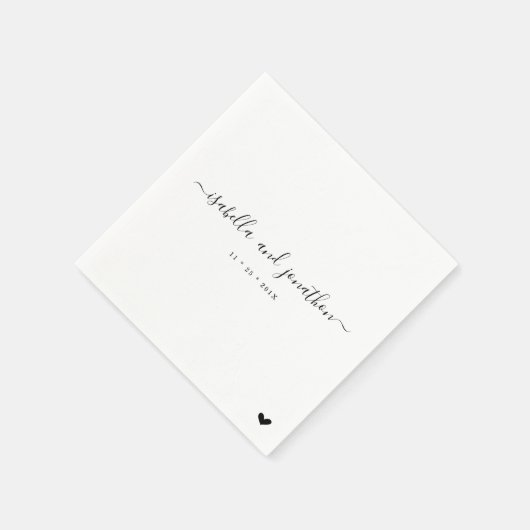 パーティーシンプルとエレガントな結婚式 スタンダードカクテルナプキン (角)