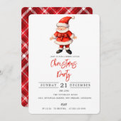 パーティーシンプルサンタ節 招待状 (正面/裏面)