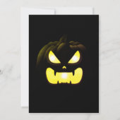 パーティーシンプルハロウィンン彫りカボチャ不気味 招待状 (裏面)