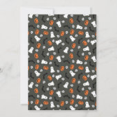 パーティーシンプルハロウィンン彫りカボチャ不気味 招待状 (裏面)