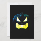 パーティーシンプルハロウィンン彫りカボチャ不気味 招待状 (裏面)