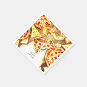 パーティーシンプルピザ誕生日 スタンダードカクテルナプキン (角)