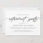 パーティーシンプル横の写真 招待状 (正面)