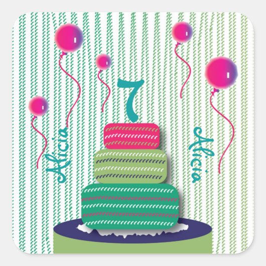 パーティーシール スクエアシール (正面)