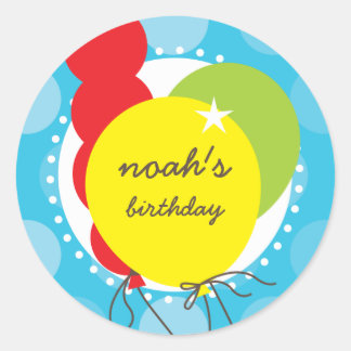 パーティーシール：：風船3 ラウンドシール