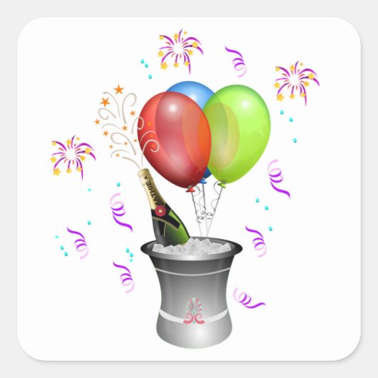 パーティーシール/Sqaure スクエアシール (正面)