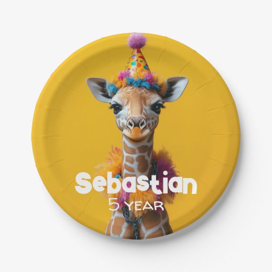 パーティージラフェデヴァランザ ペーパープレート (正面)