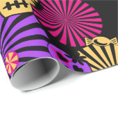 パーティースカル包装紙 ラッピングペーパー (ロールコーナー)