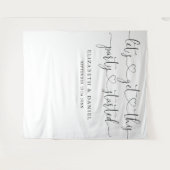 パーティースタート ハートスクリプト ウェディング フォト バックドロップ タペストリー (正面(横))