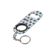 パーティースティングレイカラフルパターン キーホルダー栓抜き (裏面アングル)