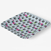 パーティースティングレイカラフルパターン ペーパープレート (傾斜あり)