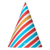 パーティーストライプ帽子 パーティーハット (左)