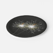 パーティースパーカーズオンブラック ペーパープレート (アングル)