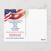 パーティースパークラーズフォーアメリカ250誕生日 ポストカード (裏面)