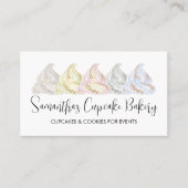 パーティースパークルクッキーベーカリーカップケーキ 名刺 (正面)