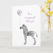 パーティーゼブラガールズ誕生日 カード (黄色い花)