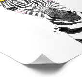 パーティーゼブラワイルドサファリアニマルズ誕生日デコール ポスター (角)