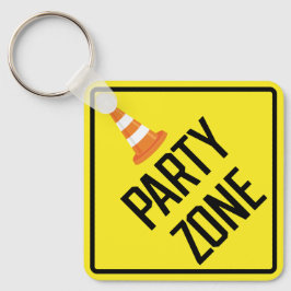 パーティーゾーンメタルスクエアキーチェーン キーホルダー