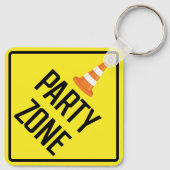 パーティーゾーンメタルスクエアキーチェーン キーホルダー (裏面)