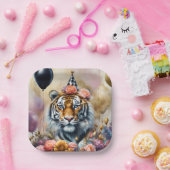 パーティータイガー動物紙プレート ペーパープレート (パーティー)