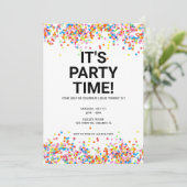 パーティータイムの誕生日招待状 招待状 (スタンド正面)