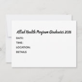 パーティータイムアンティーク女子祝ズフラット招待状 招待状 (裏面)