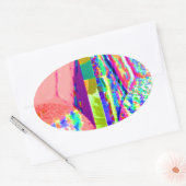 パーティータイムアートクラブキャバレー踊りおもしろいギフト 楕円形シール (封筒)